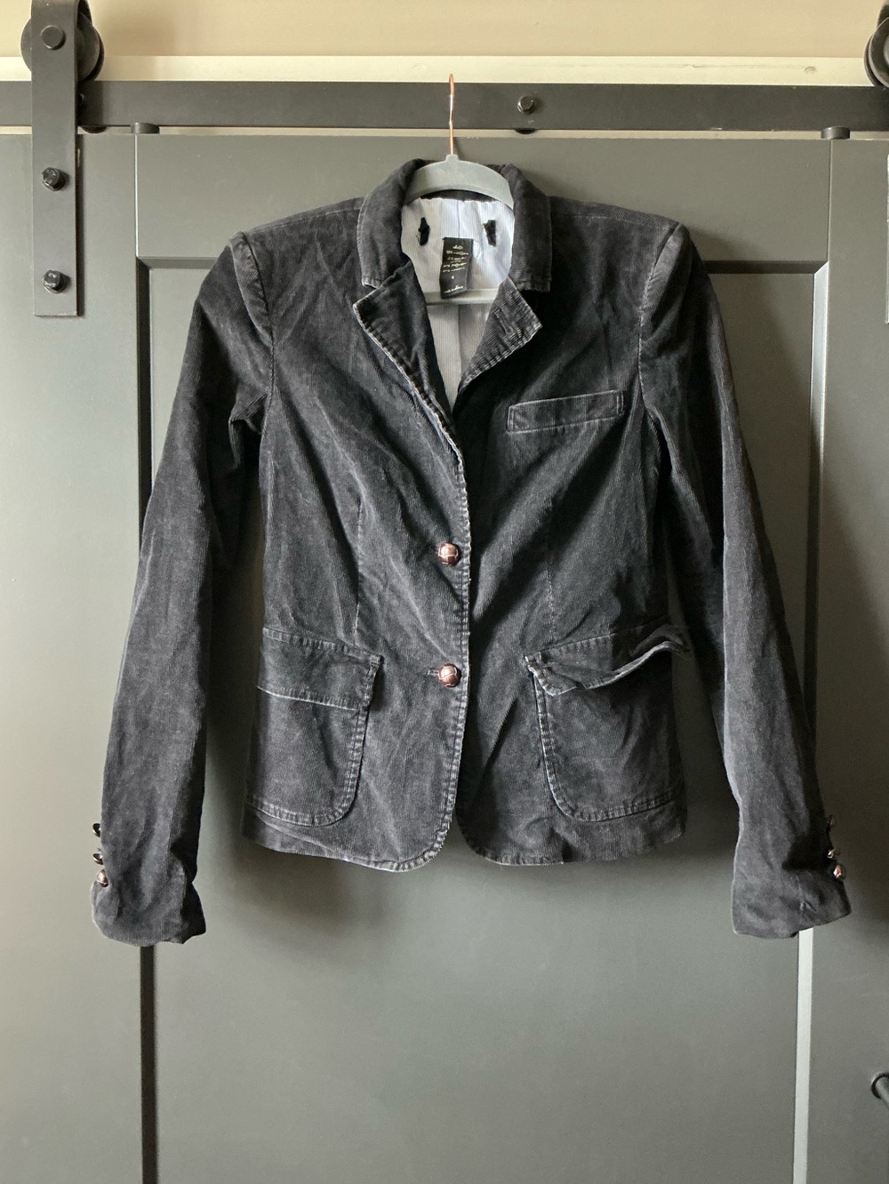 Black Corduroy Blazer Jacket
